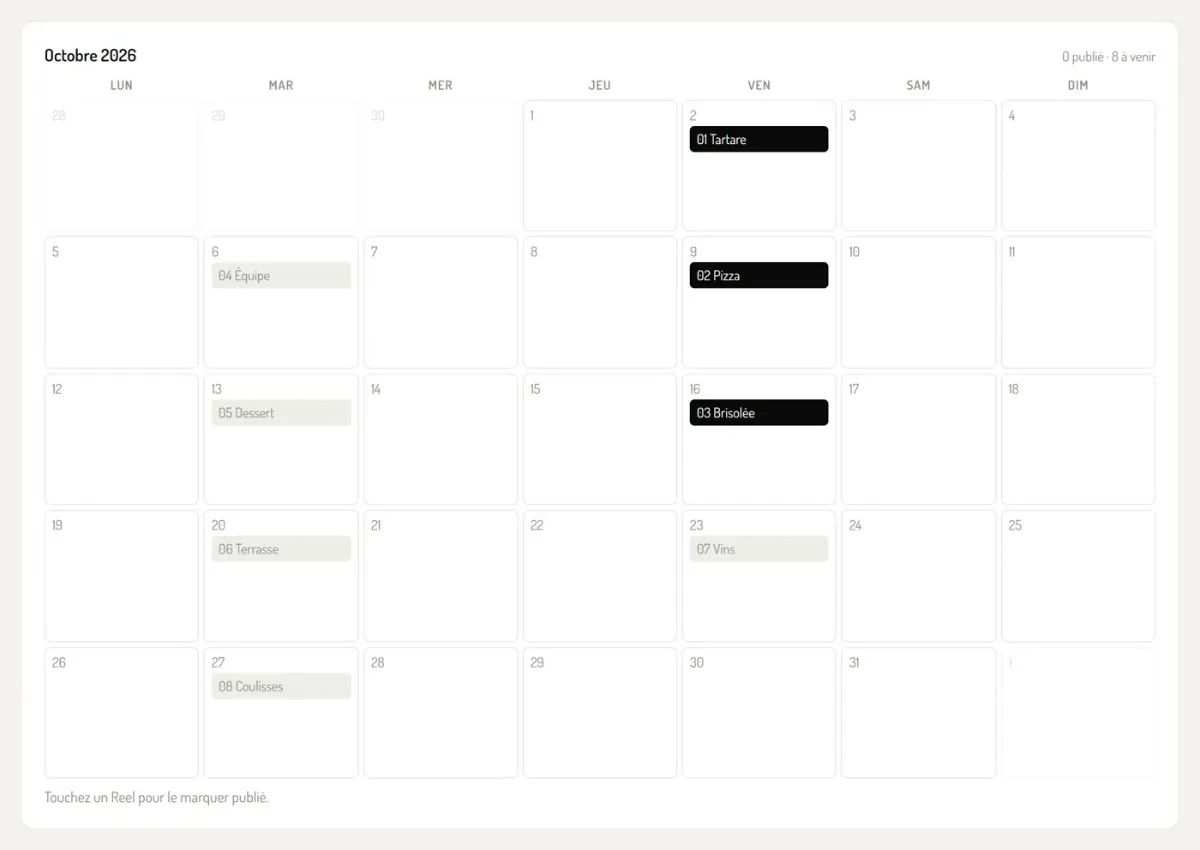 Réseaux sociaux 5 Le calendrier de publication