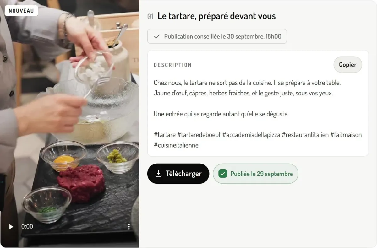 Réseaux sociaux 4 Une vidéo prête dans l’espace client